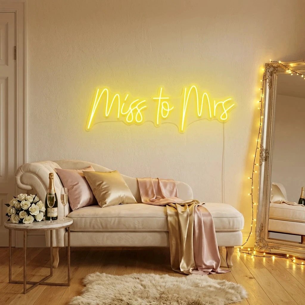 Miss To Mrs Led Neon Sign Light