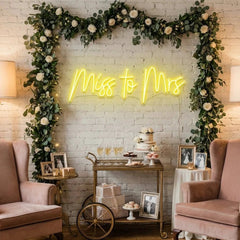 Miss To Mrs Led Neon Sign Light