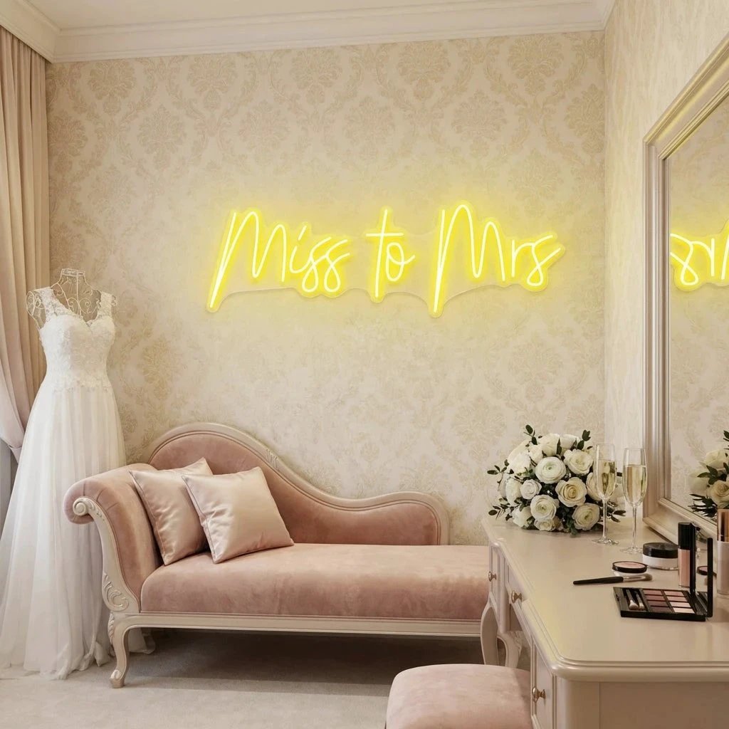 Miss To Mrs Led Neon Sign Light