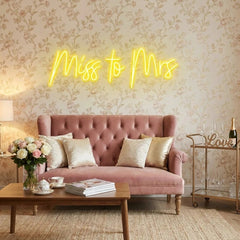 Miss To Mrs Led Neon Sign Light