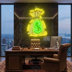 Cash Bag Artwork Led Neon Sign Light