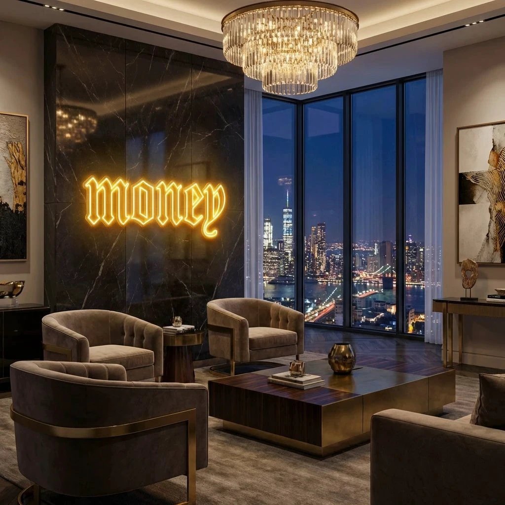 Money Led Neon Sign Light