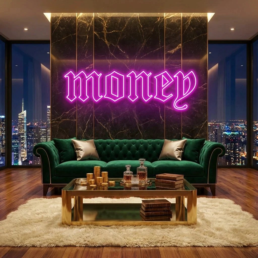 Money Led Neon Sign Light