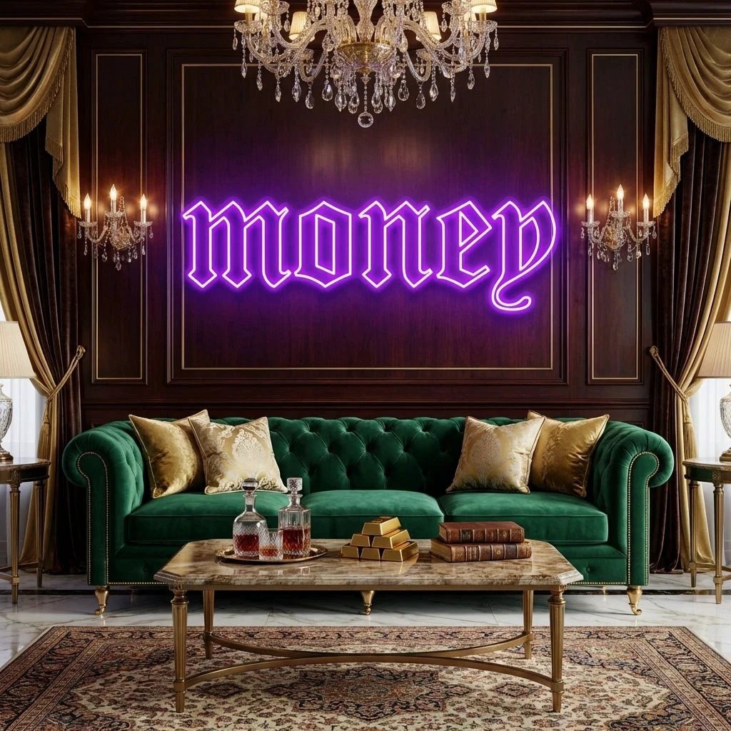 Money Led Neon Sign Light