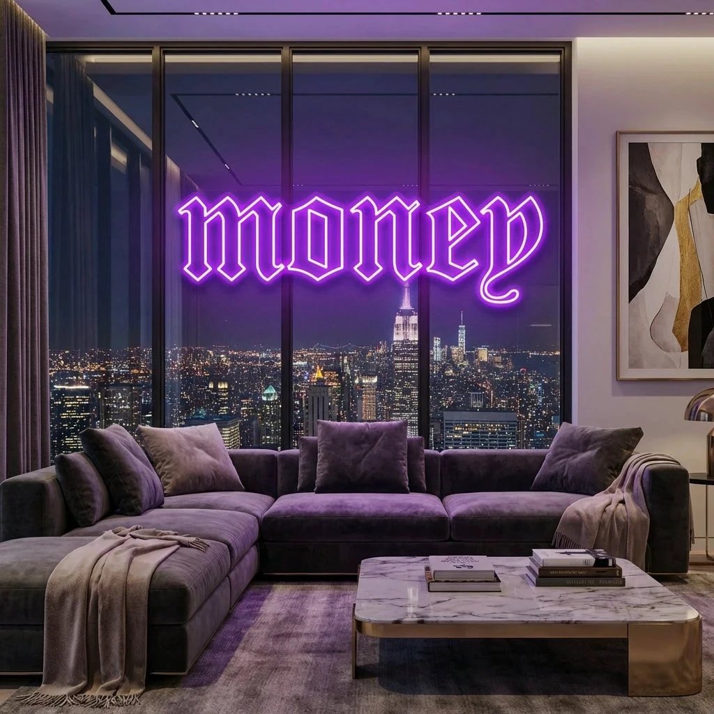 Money Led Neon Sign Light