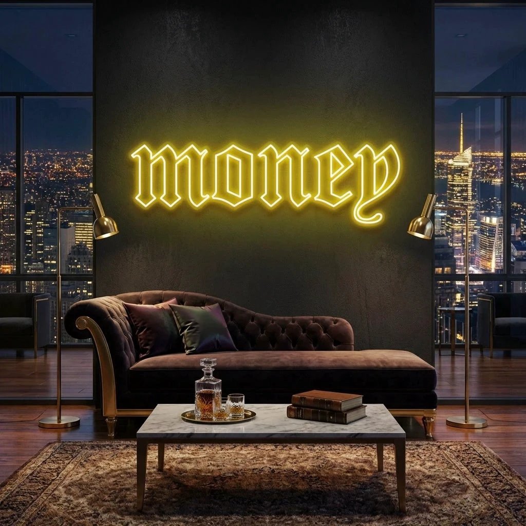 Money Led Neon Sign Light