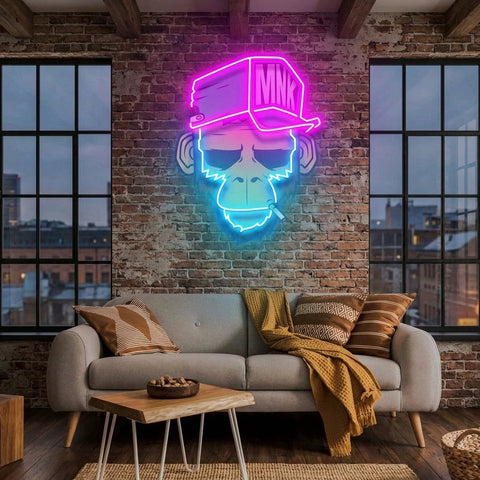 Monkey Smoke Artwork Led Neon Sign Light