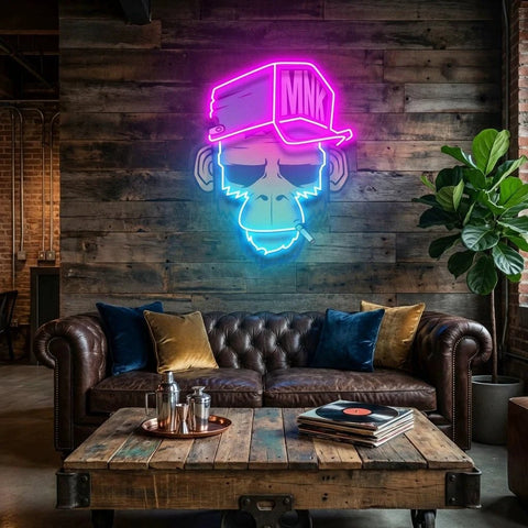 Monkey Smoke Artwork Led Neon Sign Light
