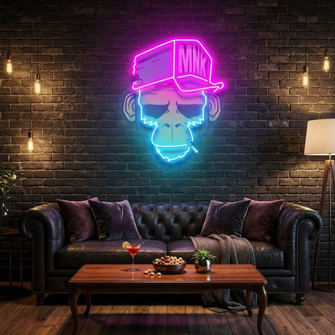 Monkey Smoke Artwork Led Neon Sign Light