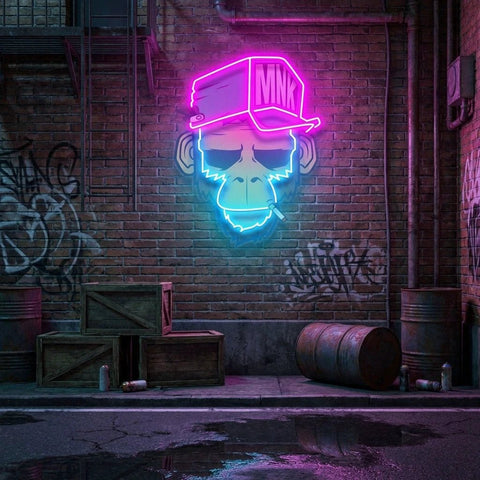 Monkey Smoke Artwork Led Neon Sign Light