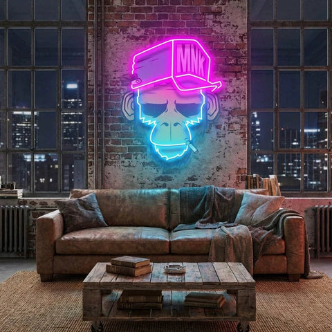 Monkey Smoke Artwork Led Neon Sign Light