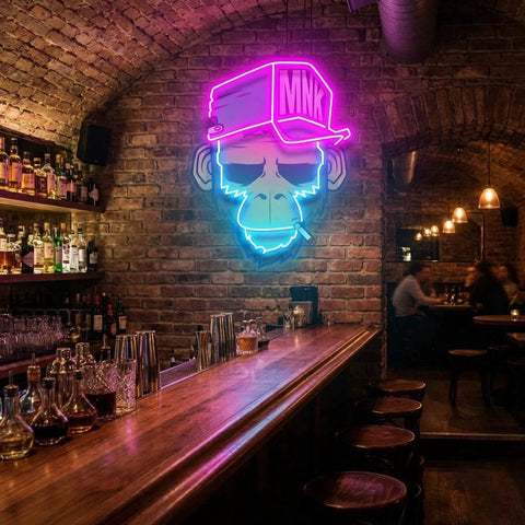 Monkey Smoke Artwork Led Neon Sign Light