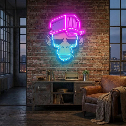 Monkey Smoke Artwork Led Neon Sign Light