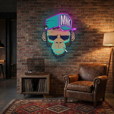 Monkey Smoke Artwork Led Neon Sign Light