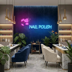 Hands Nail Polish Artwork Led Neon Sign Light, Nail Salon Decoration