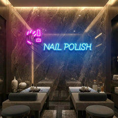 Hands Nail Polish Artwork Led Neon Sign Light, Nail Salon Decoration