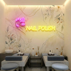 Hands Nail Polish Artwork Led Neon Sign Light, Nail Salon Decoration