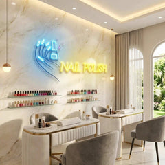 Hands Nail Polish Artwork Led Neon Sign Light, Nail Salon Decoration