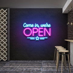 Come In, We're Open Led Neon Sign Light