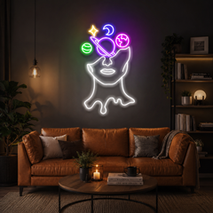 Galaxy Brain Led Neon Sign Light