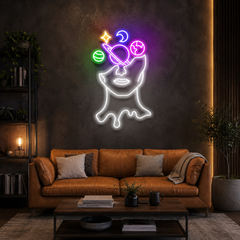 Galaxy Brain Led Neon Sign Light