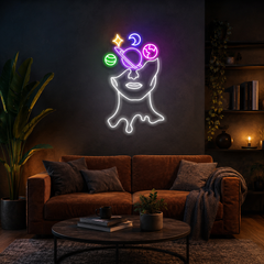 Galaxy Brain Led Neon Sign Light