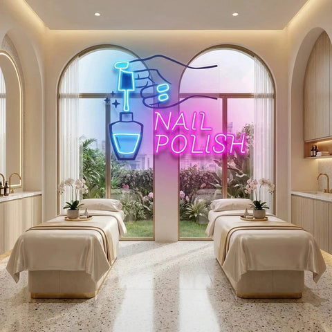 Nail Polish 1 Artwork Led Neon Sign Light, Nail Salon Decoration