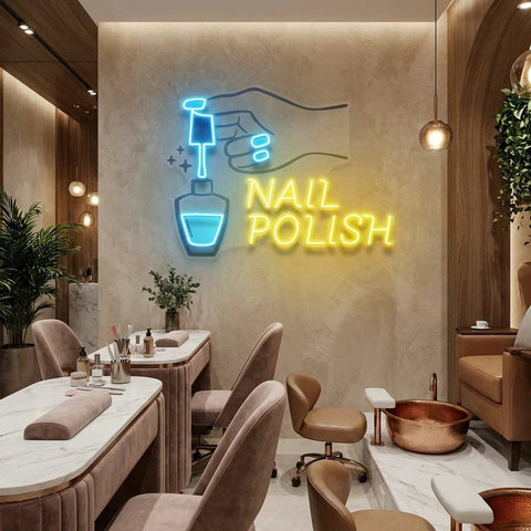 Nail Polish 1 Artwork Led Neon Sign Light, Nail Salon Decoration