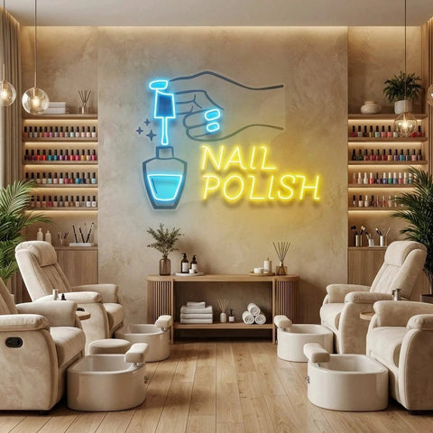 Nail Polish 1 Artwork Led Neon Sign Light, Nail Salon Decoration