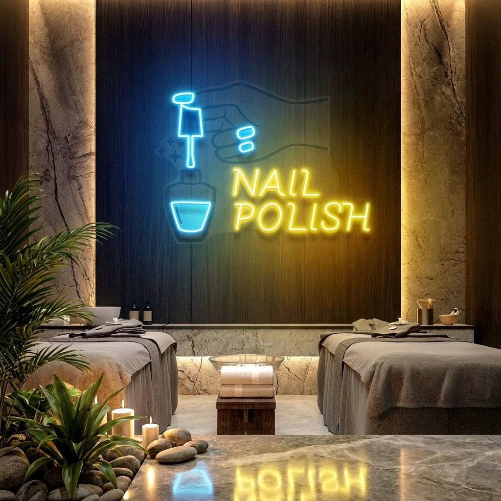 Nail Polish 1 Artwork Led Neon Sign Light, Nail Salon Decoration