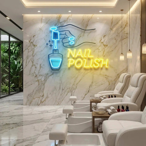 Nail Polish 1 Artwork Led Neon Sign Light, Nail Salon Decoration