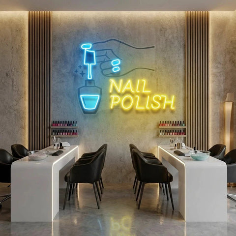 Nail Polish 1 Artwork Led Neon Sign Light, Nail Salon Decoration