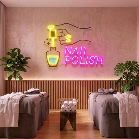 Nail Polish 1 Artwork Led Neon Sign Light, Nail Salon Decoration