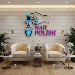 Nail Polish 1 Artwork Led Neon Sign Light, Nail Salon Decoration