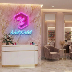 Nail Polish Artwork Led Neon Sign Light, Nail Salon Decoration