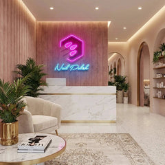 Nail Polish Artwork Led Neon Sign Light, Nail Salon Decoration