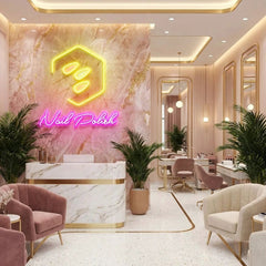 Nail Polish Artwork Led Neon Sign Light, Nail Salon Decoration