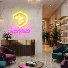 Nail Polish Artwork Led Neon Sign Light, Nail Salon Decoration