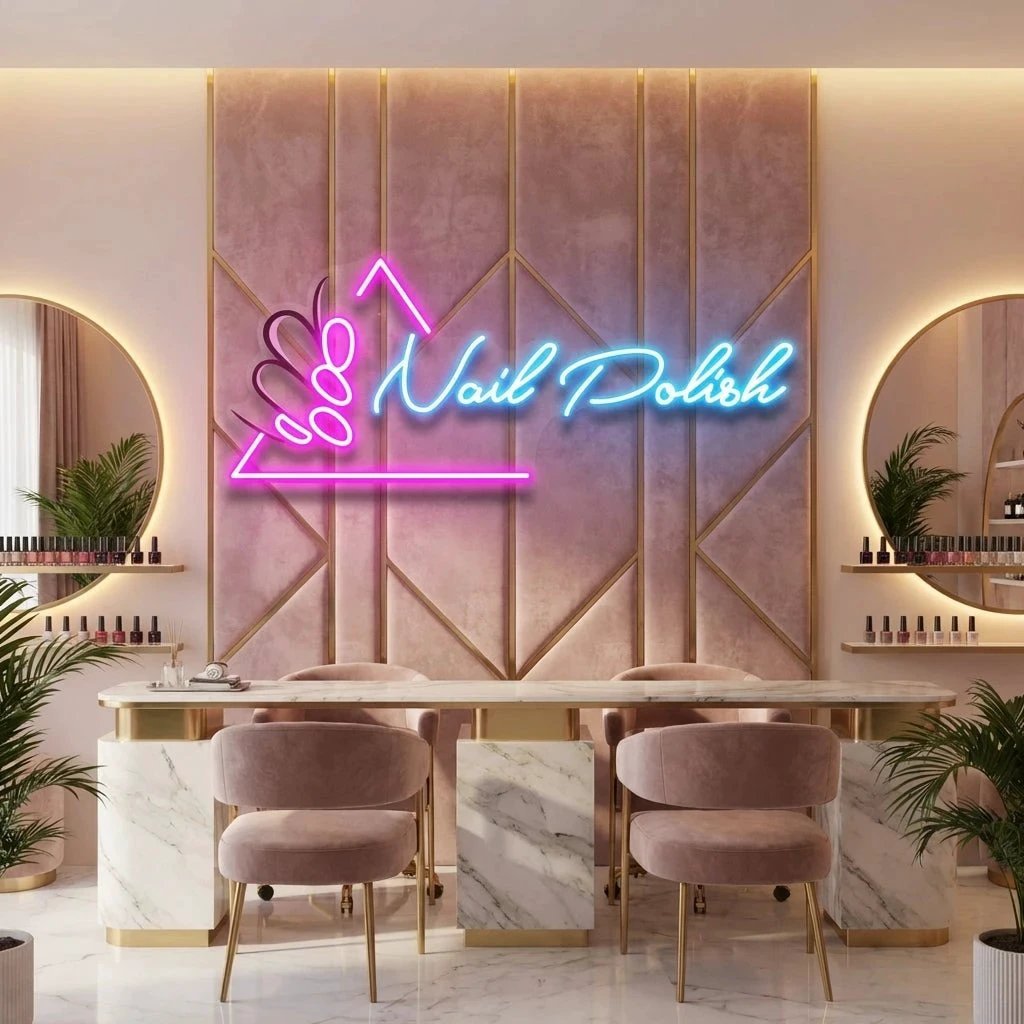 Nail Polish Artwork Led Neon Sign Light