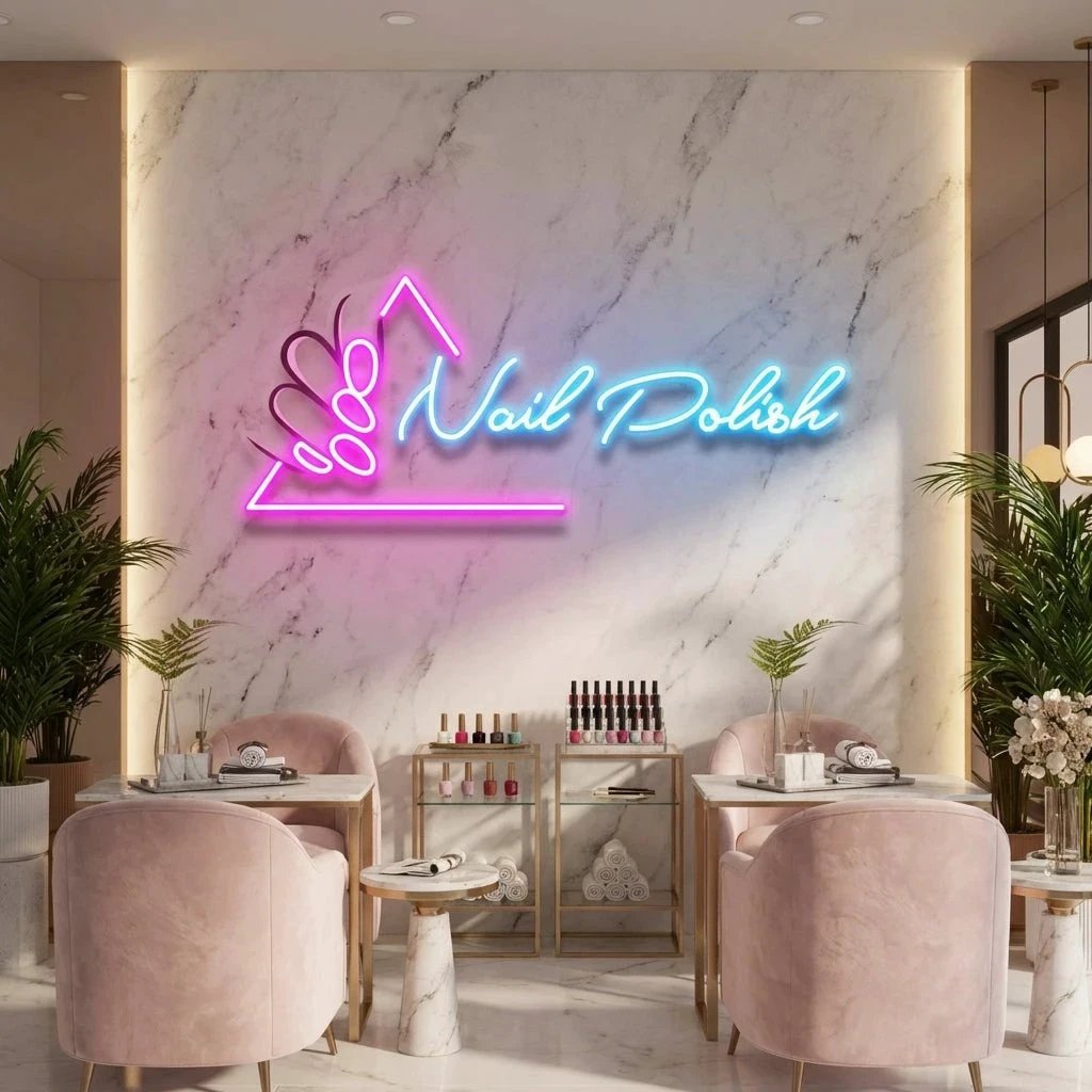 Nail Polish Artwork Led Neon Sign Light