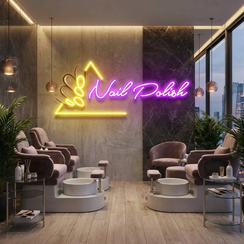 Nail Polish Artwork Led Neon Sign Light