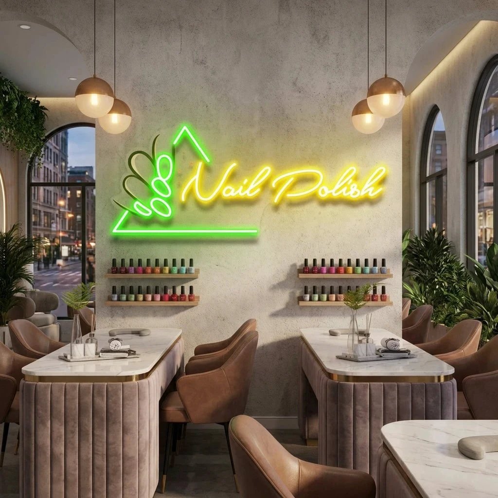Nail Polish Artwork Led Neon Sign Light