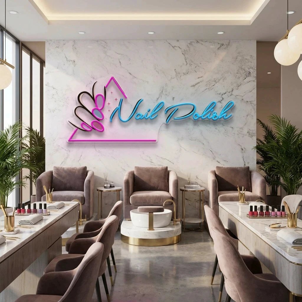 Nail Polish Artwork Led Neon Sign Light