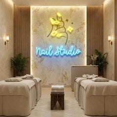 Nail Studio 2 Artwork Led Neon Sign Light, Nail Salon Decoration