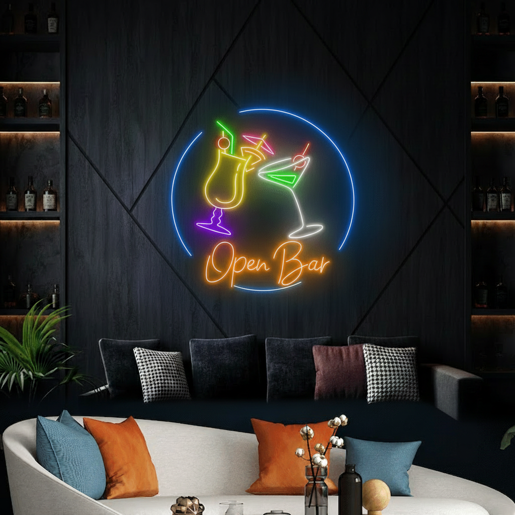 Cocktail Juice Fruit Neon Sign Light Bar Club Neon  Sign - VN03 - Customneonstudio