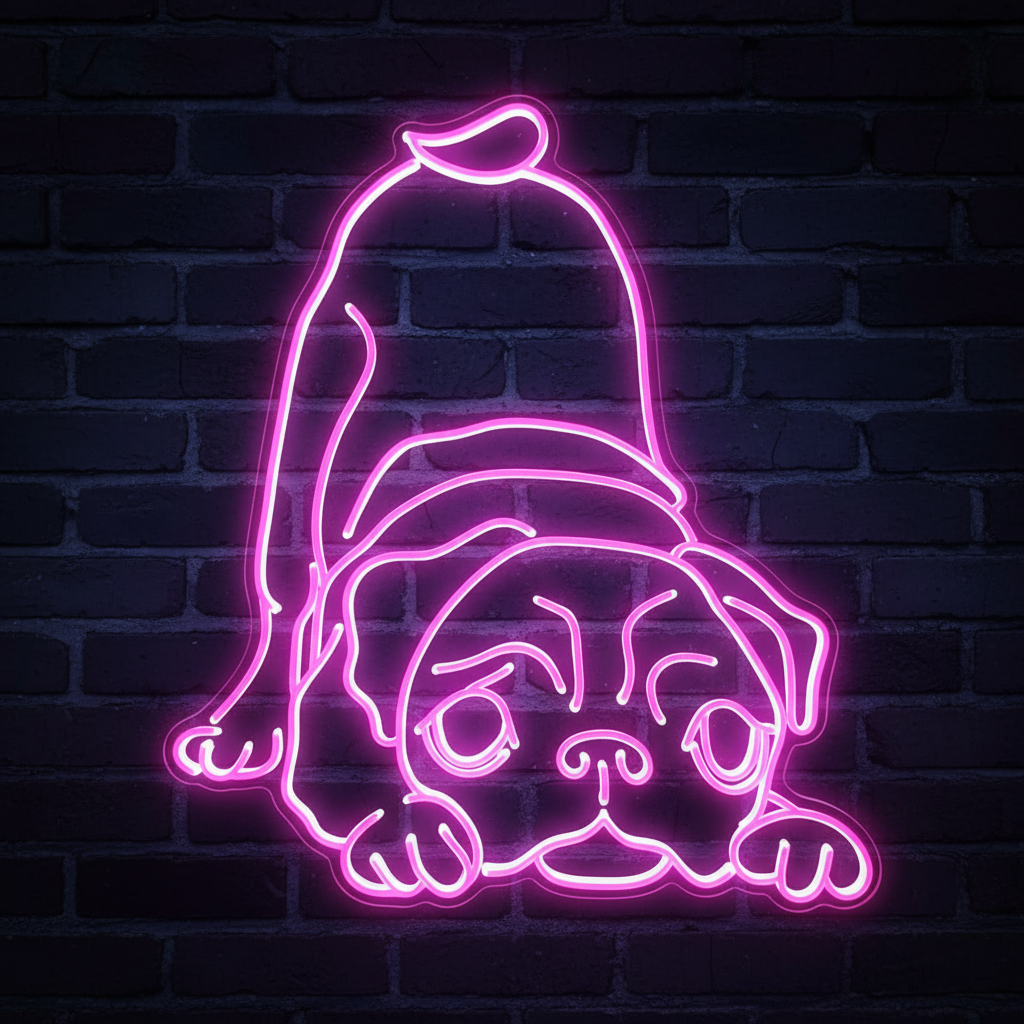 Pug Dog Led Neon Sign