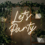 Let's Party Neon Sign for Party Event Decor - VN03 - Customneonstudio