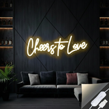 Cheers to Love Neon Sign - VN03 - Customneonstudio