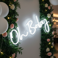 Oh Baby Neon Sign for Baby Shower Decoration