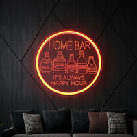 Neon Bar Sign Pub Beer Wine Wall Art Decor Sign